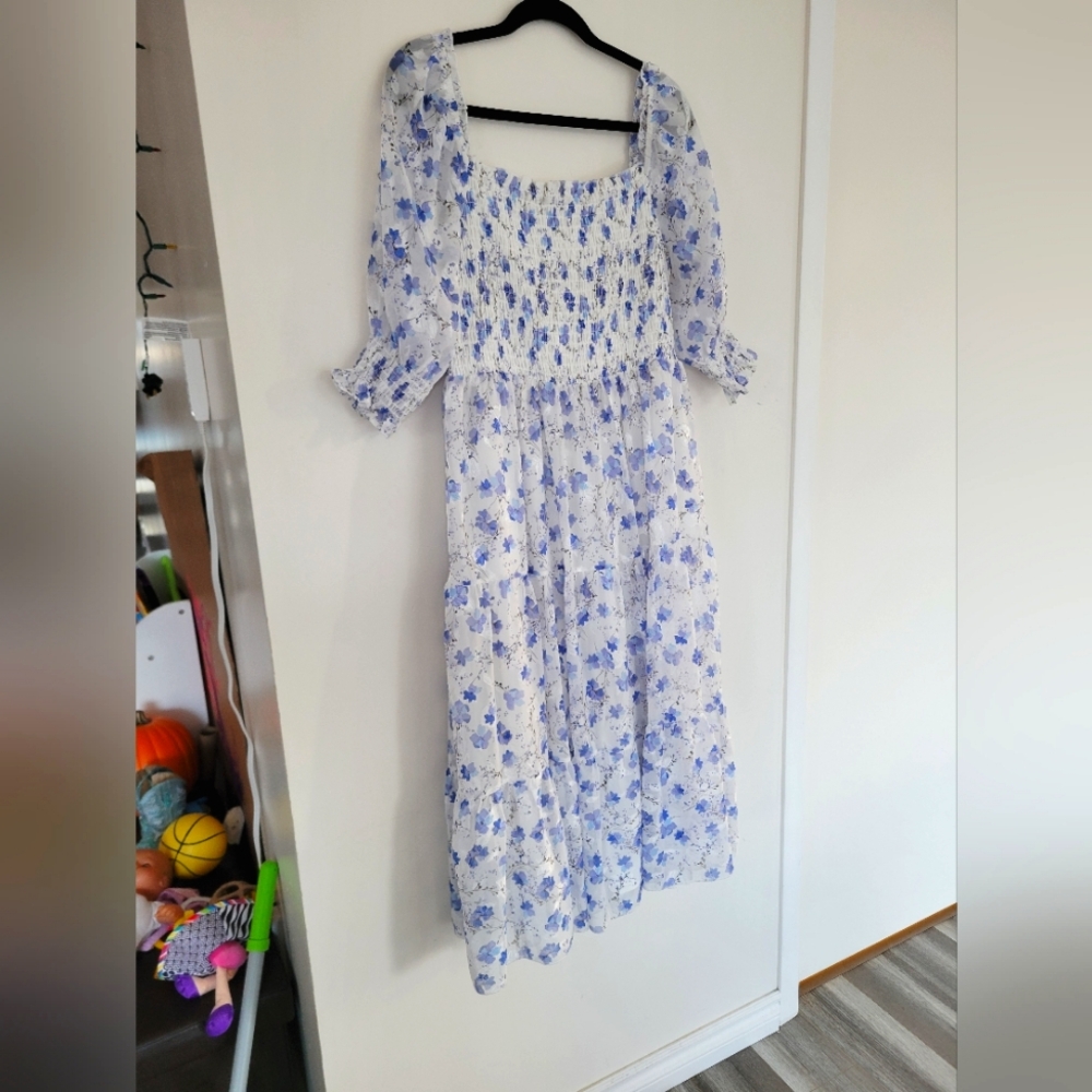 Baltic Born XL White Floral Midi